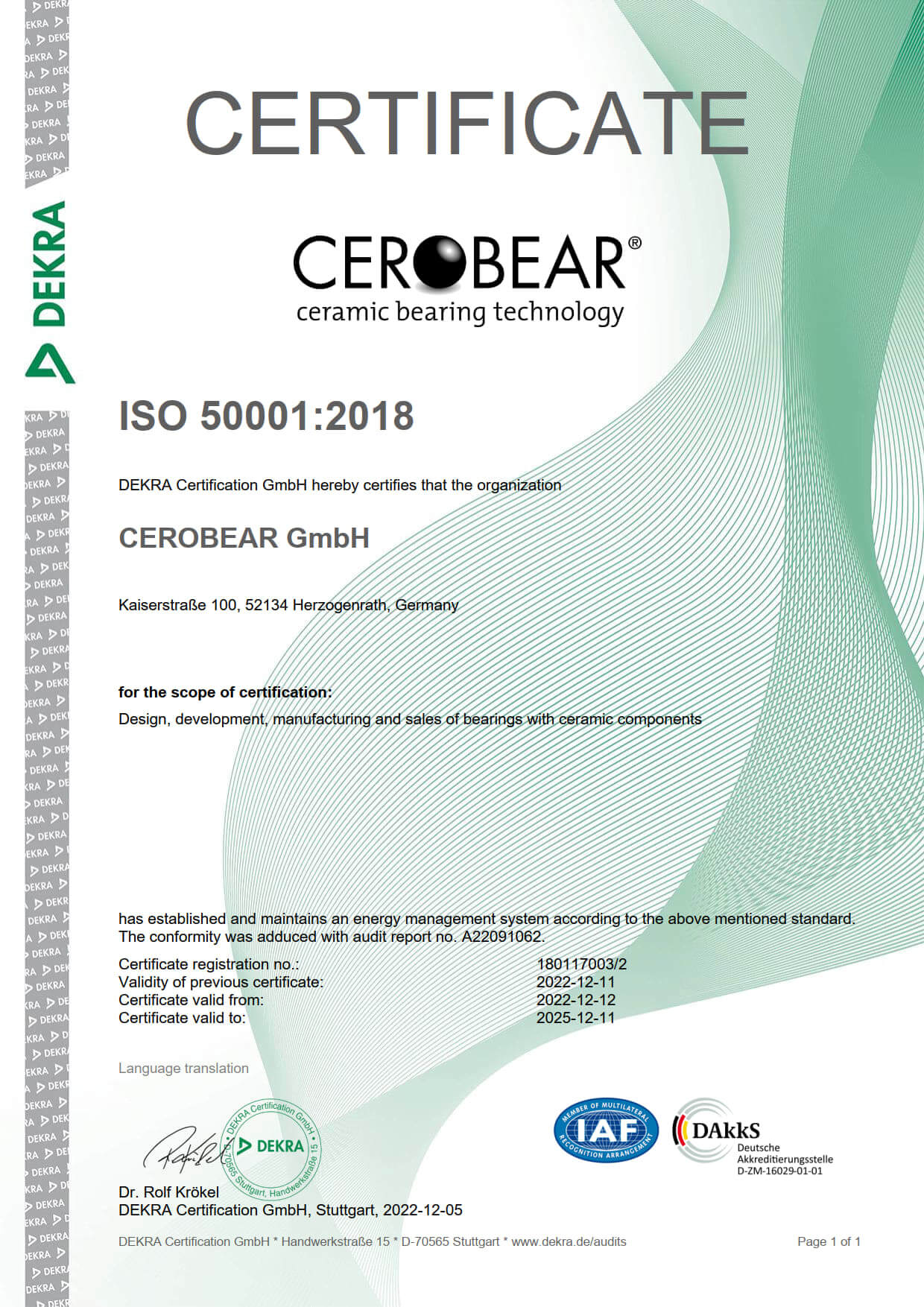 Certificate ISO 50001_2018 en