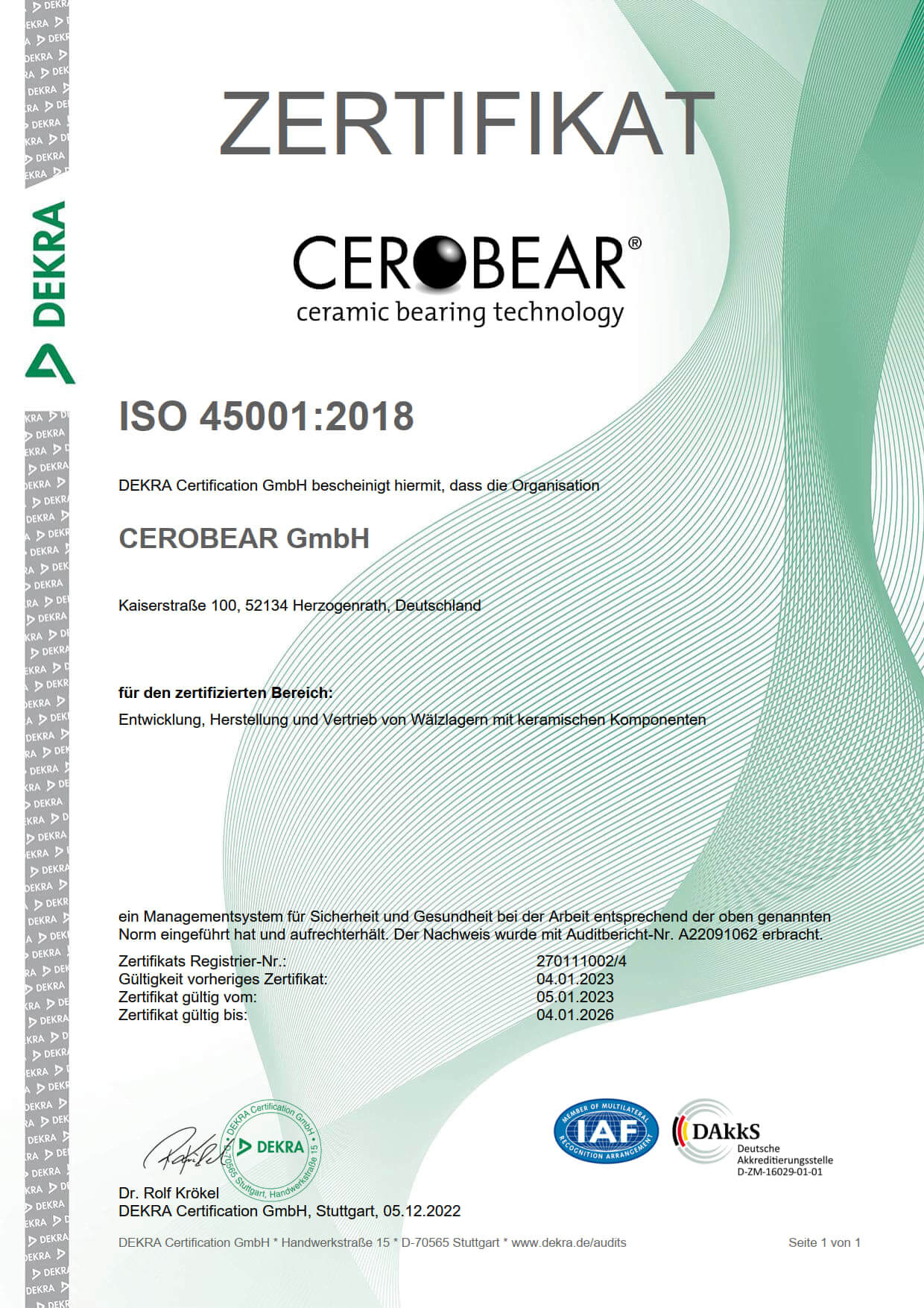 Zertifikat ISO 45001_2018 de